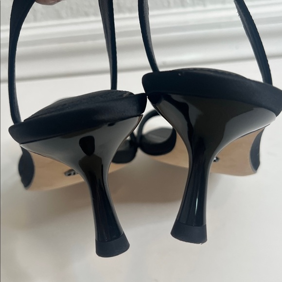 Paige Eva City Sandal in Black Satin Sz 8 - Picture 12 of 13